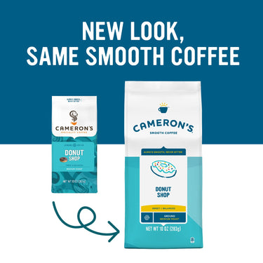 Cameron's  Coffee Roasted Ground Coffee Bag, Donut Shop Blend, 10 Ounce